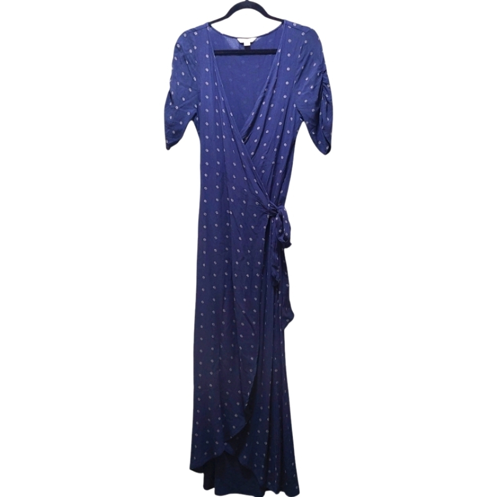 American Eagle Wraparound‎ dress blue print size Small